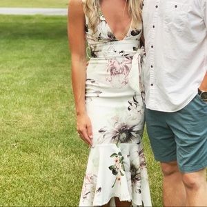 Floral low cut Dress